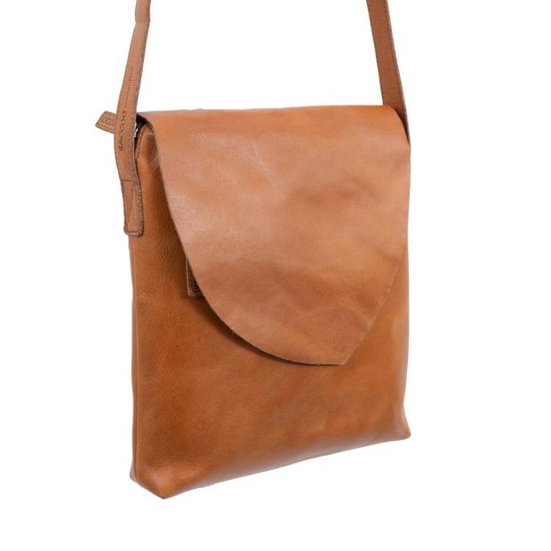 Charming soft leather cross body bag stocked in tan and chocolate brown colourways. Dimension 24x28x5cm £130