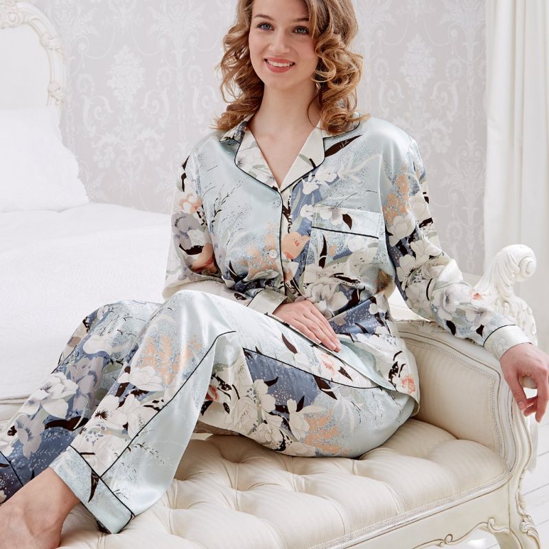 Blossom print silky satin pjyamas S/M and M/L sizes. £52