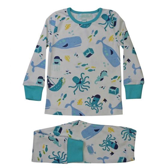 Deep Sea print cotton jersey pyjama sizes 1-2yrs, 3-4yrs, 5-6yrs, 7-8yrs £28