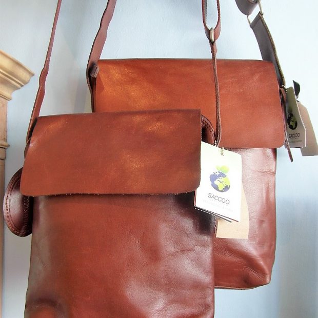 Lovely wide strapped cross-body bags, with extra zip pocket on reverse. Dimensions 24x29x6cm. £145