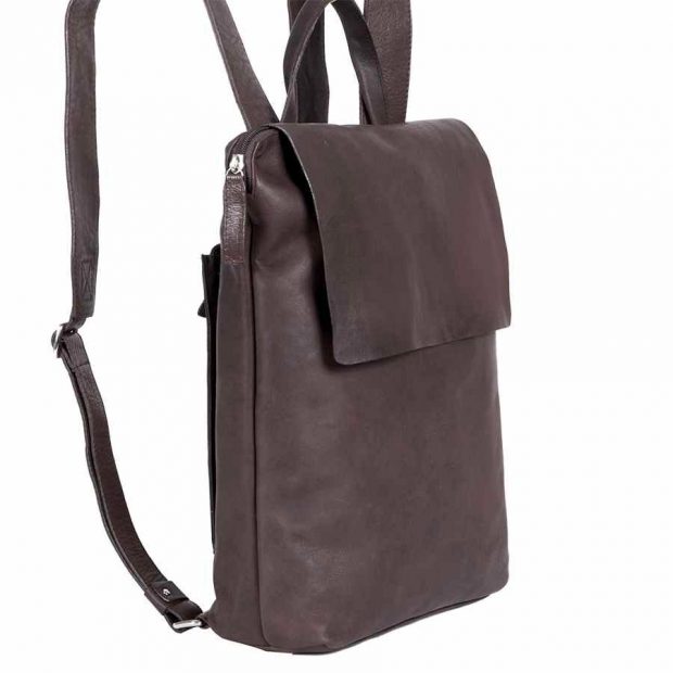 Popular leather backpack 26x33x6cm. Currently stocked in chocolate and dark coffee colourways. Dimensions 24x29x6cm. £135