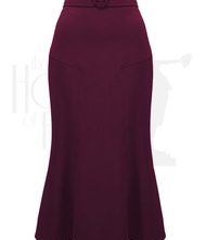 Stylish panelled skirt in burgundy Size 12 £99